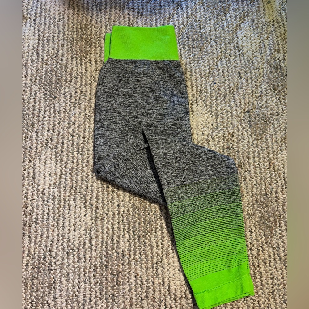 Grey And Neon Leggings